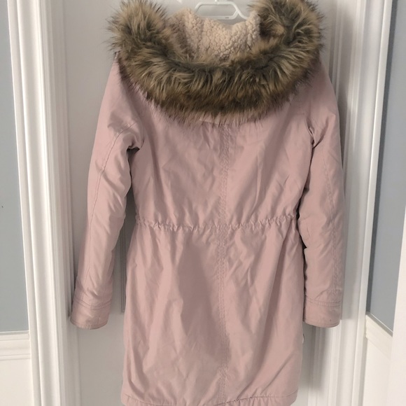 Abercrombie & Fitch Sherpa Military Parka - Powder Pink - Picture 4 of 5